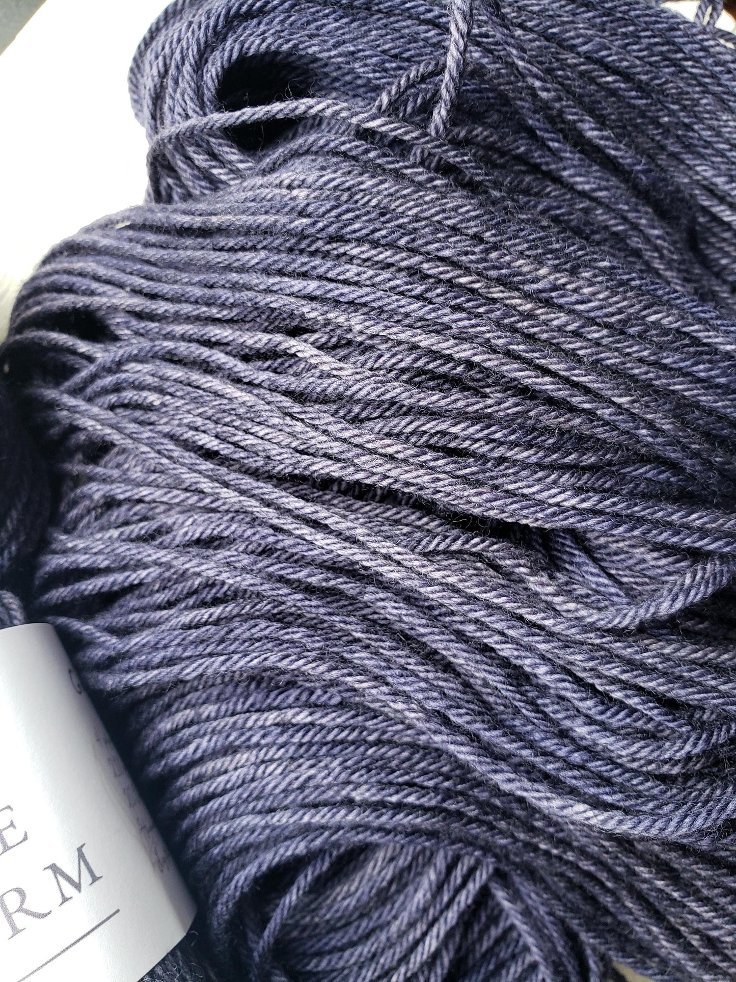 Good Jeans - 4-ply 100% non-super wash worsted merino yarn. 100g, 218 yards. Soft 20.5 micron. Dark denim indigo blue. Sweater yarn.